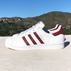 CCO ADIDAS Superstar Wine Snakeskin Sneakers
